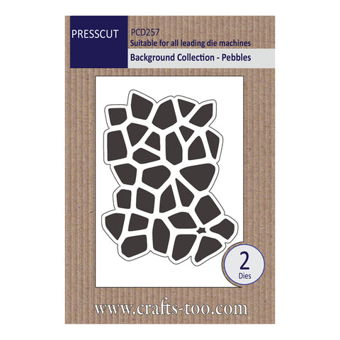 Pebbles Background Collection Die By Presscut from Crafts Too PCD257