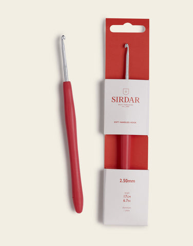 2.50mm Soft-Touch Handled Aluminium Crochet Hook By Sirdar PSFHA-250