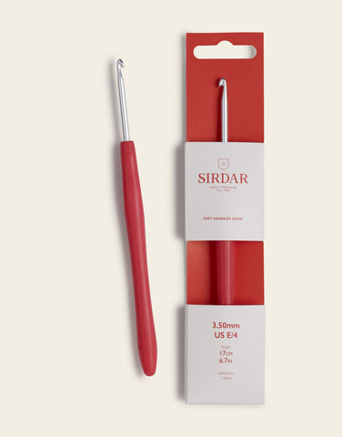 3.50mm Soft-Touch Handled Aluminium Crochet Hook By Sirdar PSFHA-350