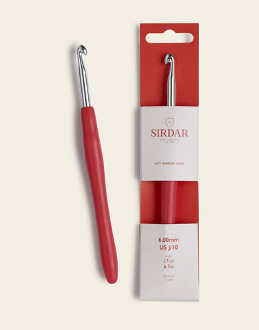 6.00mm Soft-Touch Handled Aluminium Crochet Hook By Sirdar PSFHA-600