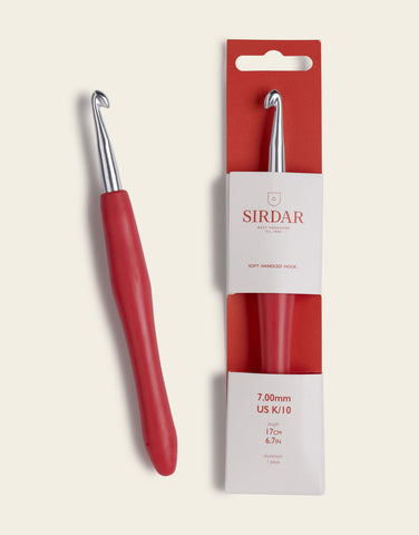 7.00mm Soft-Touch Handled Aluminium Crochet Hook By Sirdar PSFHA-700
