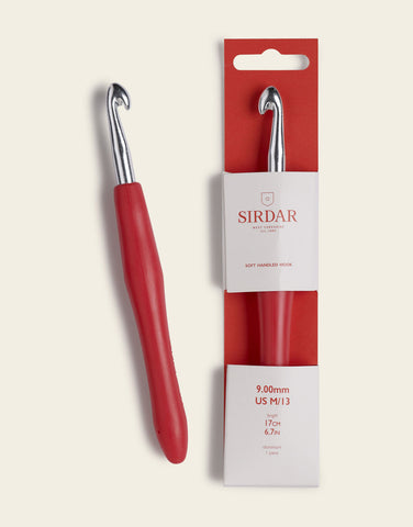 9.00mm Soft-Touch Handled Aluminium Crochet Hook By Sirdar PSFHA-900