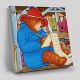 Paddington Bear Writing A Letter 30 x 30cm Canvas Crystal Art Kit By Craft Buddy CAK-PDB701M