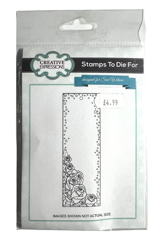 Rosebud Mini Striplet Stamp UMS651 By John Lockwood for Creative Expressions