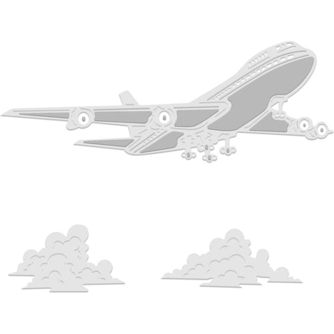 Passenger Jet Aircraft Die Cutting Sweet Dixie Dies By Personal Impressions SDD549