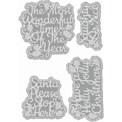 Naughty or Nice.. 8 Pcs Christmas Festive Dies Sweet Dixie By Sue Dix SDD619