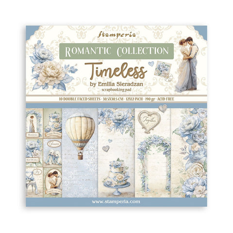 Timeless By Emilia Sieradzan Scrapbooking Pad 10 Double Sided 30.5 x 30.5 cm (12x12) Stamperia SBBL171