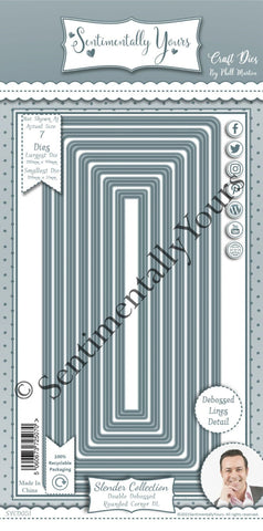 Double Debossed Rounded Corners DL Slender Collection By Phill Martin SYCD051