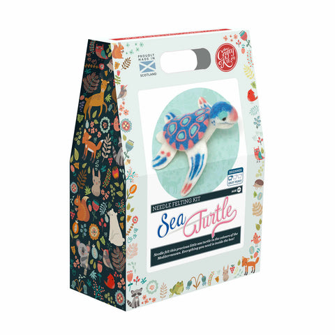 Sea Turtle Needle Felting Kit Crafting Kit The Crafty Kit Company CKC-NF-299