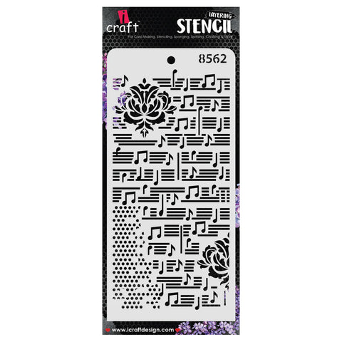 Misic Layering Stencil 8562 DL 4"x8" Size by iCraft