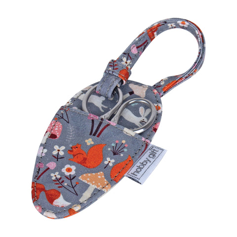 Woodland Toadstool Embroidery Scissors In Fabric Pouch By Hobby Gift TK25/643