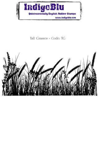 Tall Grasses English Red Rubber Stamp By IndigoBlu TG