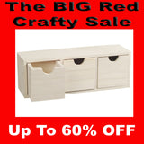 Storage box with drawers in unfinished wood 3 Drawers By Creativ BIZ107