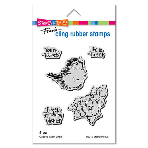 Tweet Birdie By Franis Cling Rubber Stamp By Stampendous QS5018