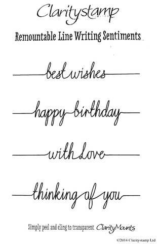 Writing Sentiments Happy Birthday Stamp Set Remountable Set By Claritystamp