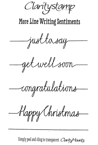 Writing Sentiments Congratulations - Happy Christmas Stamp Set Remountable By Claritystamp