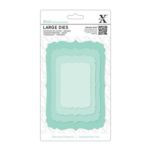 Rectangle parenthesis 4pcs Large Dies By Xcut for Do Crafts XCU 503044