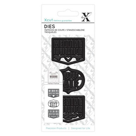 Wedding Invite Small Dies By Xcut for Do Crafts XCU 503270