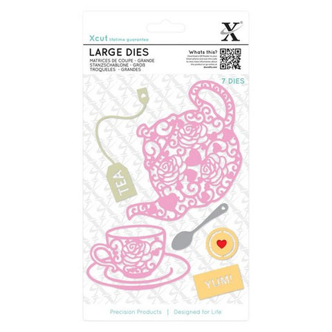 Filigree Tea Time Large Dies By Xcut from Docrafts XCU503434