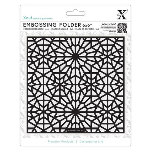 Moroccan Star Pattern Embossing Folder Die By Xcut for Do Crafts XCU515195