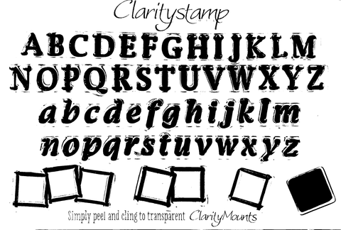 Alphabet Upper and Lower Case Stamp Set Remountable By Claritystamp