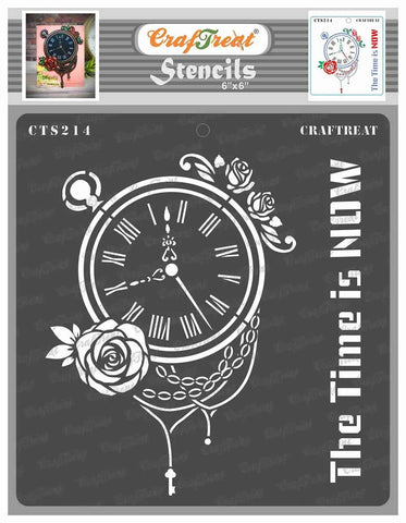 The Time is Now Stencil Craftreat  CTS214