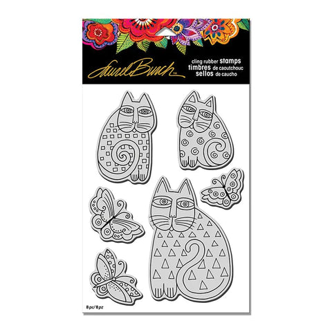 Indigo Cats Rubber Stamps Laurel Burch By Stampendous LBCRS02