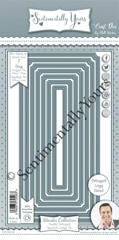 Double Debossed Inverted Corners DL Slender Collection By Phill Martin SYCD050