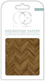 Parquet Floor Decoupage Paper 35 x 40cm pk 3 By Craft Consortium CCDECP086