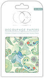 Turquoise Paisley Decoupage Paper 35 x 40cm pk 3 By Craft Consortium CCDECP016