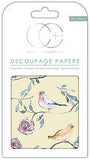 Bird Treetop Large Decoupage Paper 35 x 40cm pk 3 By Craft Consortium CCDECP071