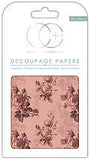 Pink Rose Decoupage Paper 35 x 40cm pk 3 By Craft Consortium CCDECP006