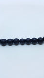 Transparent Frosted Black Round Glass Beads 8mm Approx 50pcs TRC398