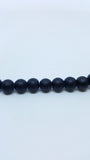Transparent Frosted Black Round Glass Beads 8mm Approx 50pcs TRC398