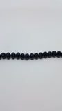 Black Faceted Abacus Handmade Glass Beads 8x6mm Approx 72pcs TRC407