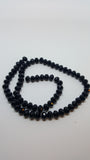 Black Faceted Abacus Handmade Glass Beads 8x6mm Approx 72pcs TRC407