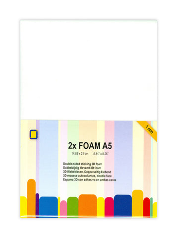 Foam A5 x2 Sheets 1mm By Crafts Too 3.3241