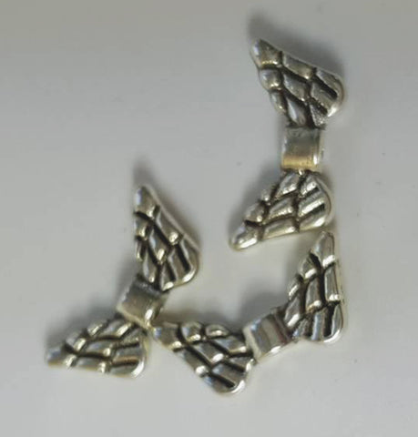 Antique Silver Wing Beads, Lead and Cadmium Free, about 7x14mm TRC328