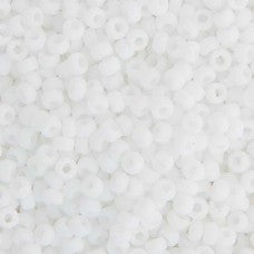 Chalk White Opaque Matte Miyuki Seed Beads 11/0 Approx 22g TRC338
