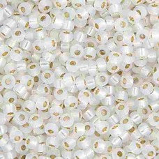 White Opal Silver Lined Miyuki Seed Beads 15/0 Approx 22g TRC347