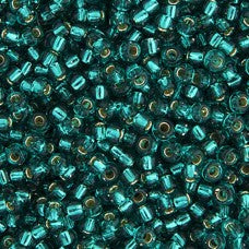 Teal Caribbean Silver Lined Miyuki Seed Beads 11/0 Approx 22g TRC373