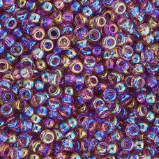 Lilac Transparent AB Colour Miyuki Seed Beads 11/0 Approx 22g TRC378