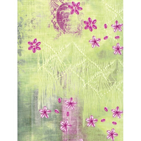 Decopatch Pink and Green Floral Paper 30x40cm 384