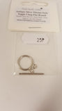 Tibetan Style Toggle Clasps, Flat Round, Cadmium Free & Nickel Free & Lead Free 1pcs. TRC276