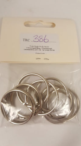 Iron Split Key Rings, Ring, Platinum, 30x3mm Inner Diameter: 26mm TRC386