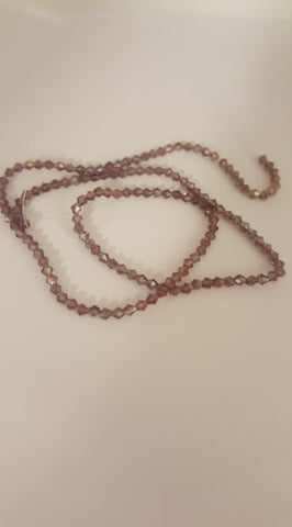 AB Color Plated, Faceted, Bicone, Purple, Glass Beads 3x3~3.5mm, approx 150pcs TRC414