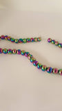 Mardi Gras Glass Beads Rainbow 6mm TRC415