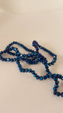 Electroplated Glass Beads, Faceted, Abacus, Blue Plated, 4x3mm, Hole: 1mm approx 150pcs TRC416