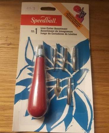 Speedball No. 1 Lino Cutter Assortment Handle and 5 Cutters