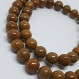 Wood Lace Stone Round Gemstone Beads 8mm Approx 45 Beads TRC430